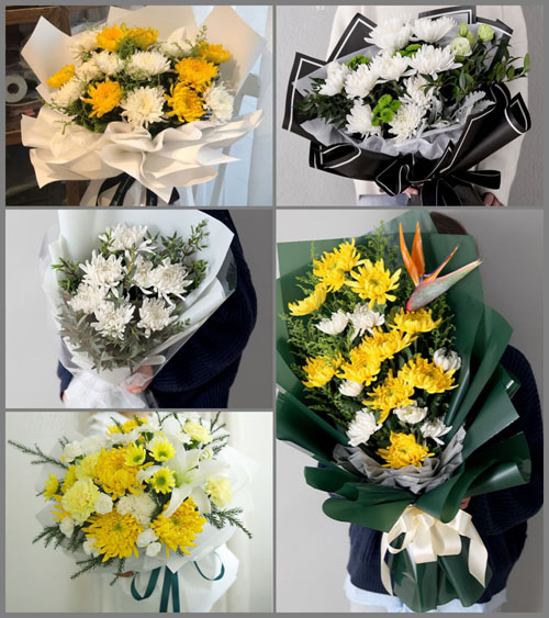 贵州六盘水盘县淤泥彝族乡岩博村白事花束代送